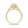 Thumbnail Image 3 of Oval-Cut Diamond Halo Engagement Ring 1-1/2 ct tw 14K Yellow Gold