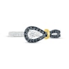 Thumbnail Image 4 of Black & White Diamond Knot & Loop Ring 1/4 ct tw Sterling Silver & 10K Yellow Gold