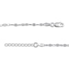 Thumbnail Image 1 of Solid Diamond-Cut Mirror Chain Anklet Sterling Silver 10"