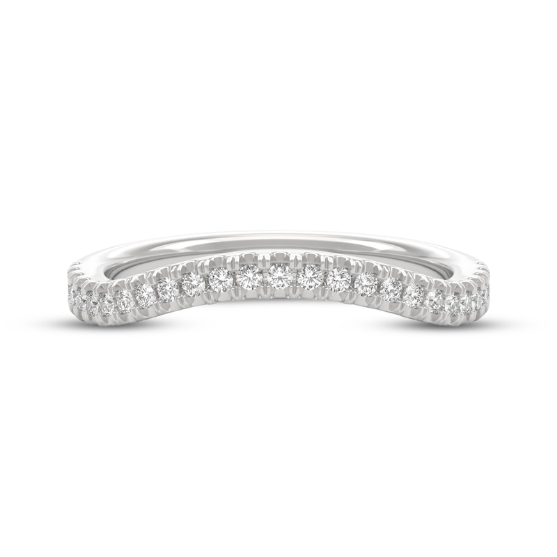 Main Image 3 of THE LEO First Light Diamond Contour Wedding Band 1/5 ct tw 14K White Gold
