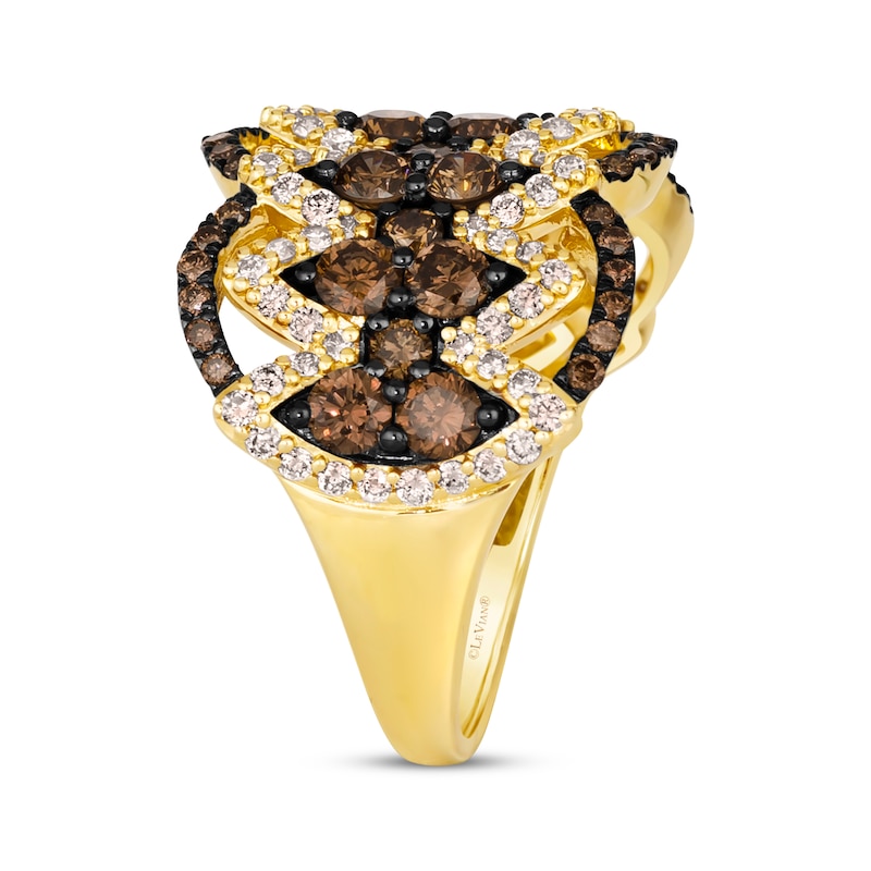 Main Image 2 of Le Vian Vault Diamond Zigzag Ring 2-3/8 ct tw 14K Honey Gold Size 7