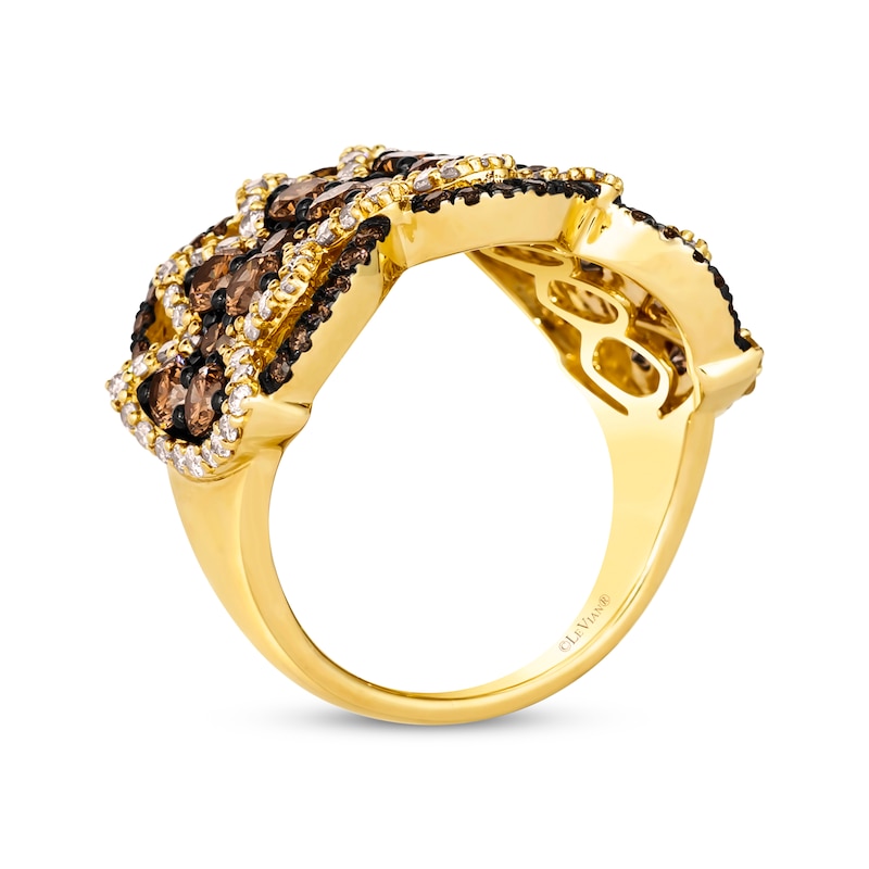 Main Image 3 of Le Vian Vault Diamond Zigzag Ring 2-3/8 ct tw 14K Honey Gold Size 7