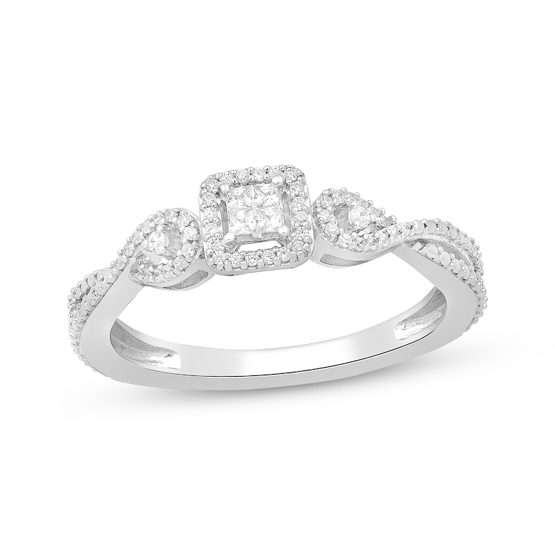 Princess-Cut Diamond Promise Ring 1/6 ct tw Sterling Silver