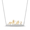 Thumbnail Image 0 of Disney Treasures The Lion King Diamond Bar Necklace 1/15 ct tw Sterling Silver & 10K Yellow Gold 18"