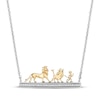 Thumbnail Image 1 of Disney Treasures The Lion King Diamond Bar Necklace 1/15 ct tw Sterling Silver & 10K Yellow Gold 18&quot;