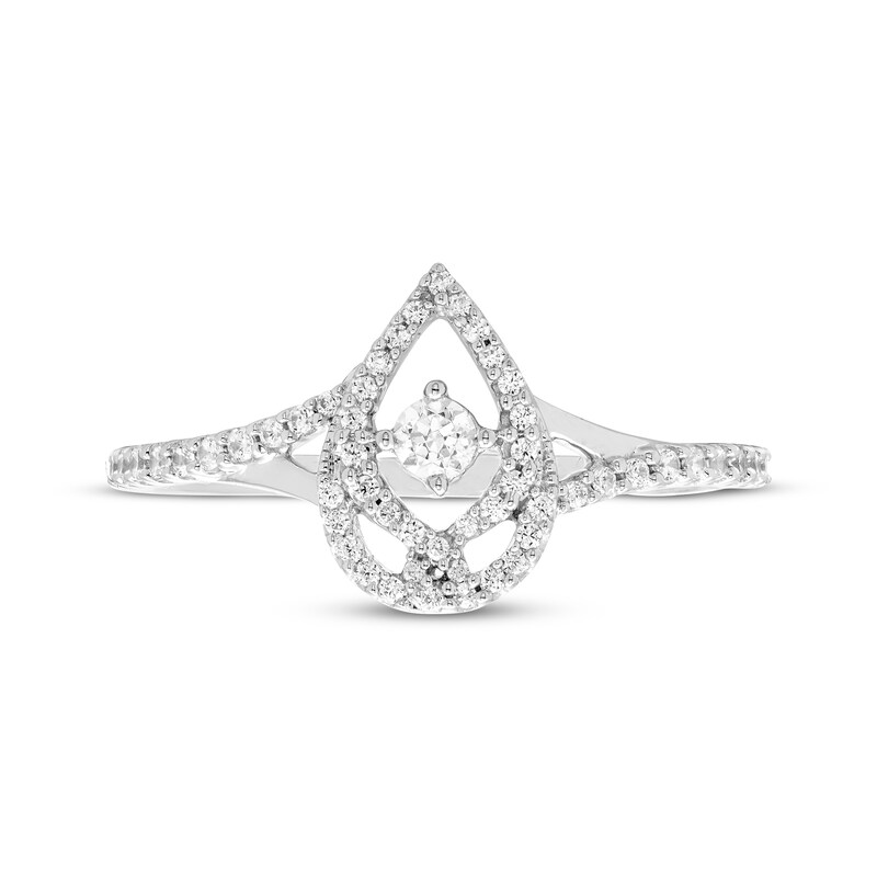 Love Entwined Diamond Ring 1/4 ct tw 10K White Gold Kay