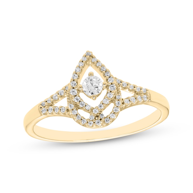 Love Entwined Diamond Ring 1/5 ctw 10K Yellow Gold Kay