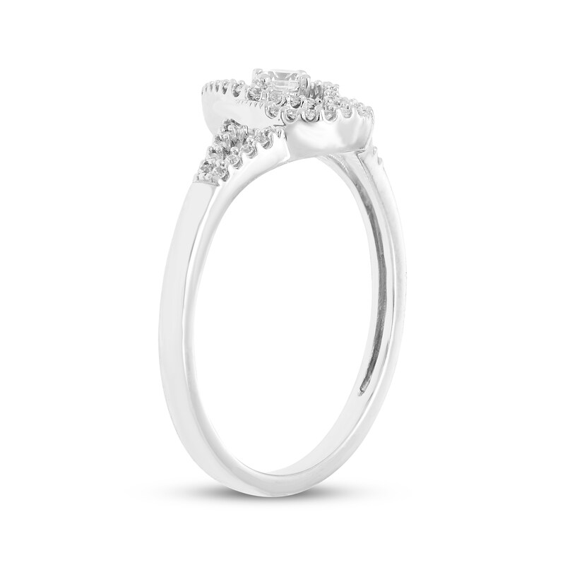 Love Entwined Diamond Ring 1/5 ctw 10K White Gold Kay