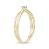Thumbnail Image 2 of Diamond Solitaire Crossover Promise Ring 1/15 ct tw 10K Yellow Gold