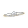 Thumbnail Image 1 of Diamond Halo Promise Ring 1/6 ct tw 10K Yellow Gold