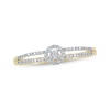 Thumbnail Image 0 of Diamond Halo Promise Ring 1/6 ct tw 10K Yellow Gold