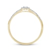 Thumbnail Image 4 of Diamond Halo Promise Ring 1/6 ct tw 10K Yellow Gold