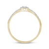 Thumbnail Image 3 of Diamond Halo Promise Ring 1/6 ct tw 10K Yellow Gold