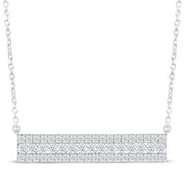 KAY Lab-Grown Diamonds Bar Necklace 1/2 ct tw 10K White Gold 18"