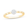 Thumbnail Image 1 of Multi-Diamond Center Beaded Promise Ring 1/8 ct tw 10K Yellow Gold