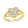 Thumbnail Image 1 of Diamond Cobblestone Heart Ring 3/8 ct tw 10K Yellow Gold