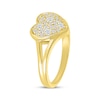 Thumbnail Image 2 of Diamond Cobblestone Heart Ring 3/8 ct tw 10K Yellow Gold