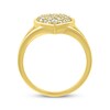 Thumbnail Image 3 of Diamond Cobblestone Heart Ring 3/8 ct tw 10K Yellow Gold