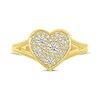 Thumbnail Image 4 of Diamond Cobblestone Heart Ring 3/8 ct tw 10K Yellow Gold