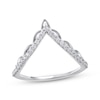 Thumbnail Image 1 of Diamond Scalloped Chevron Ring 1/4 ct tw 10K White Gold