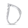 Thumbnail Image 2 of Diamond Scalloped Chevron Ring 1/4 ct tw 10K White Gold