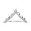 Thumbnail Image 3 of Diamond Scalloped Chevron Ring 1/4 ct tw 10K White Gold