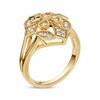 Thumbnail Image 2 of Diamond Art Deco-Inspired Filigree Ring 1/4 ct tw 10K Yellow Gold
