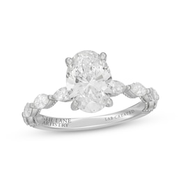 Neil Lane Artistry Oval-Cut Lab-Grown Diamond Engagement Ring 2-5/8 ct tw 14K White Gold