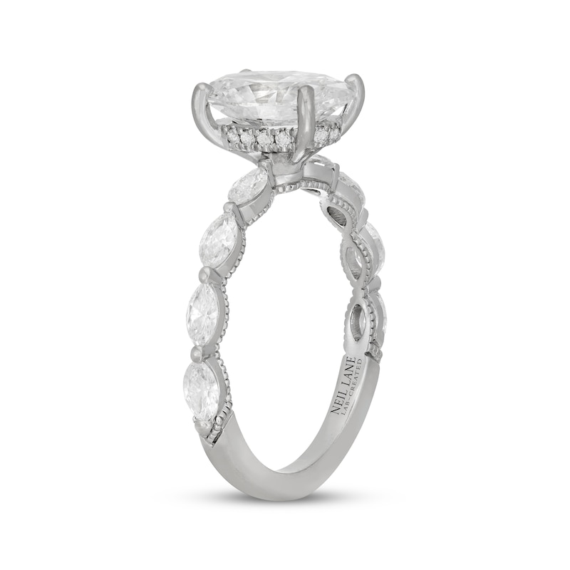 Main Image 2 of Neil Lane Artistry Oval-Cut Lab-Grown Diamond Engagement Ring 2-5/8 ct tw 14K White Gold