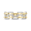 Thumbnail Image 3 of Diamond Chain Link-Style Two-Row Fashion Ring 1/4 ct tw 10K Yellow Gold