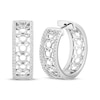 Thumbnail Image 1 of Disney Treasures Mickey Mouse Diamond Hoop Earrings 1/4 ct tw Sterling Silver