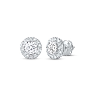 Tillie - Natural Diamond Stud Earrings 0.50 ct tw (0.46 ct minimum) / 14K White Gold (Recycled)