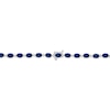 Thumbnail Image 2 of Oval-Cut Blue Lab-Created Sapphire & White Lab-Created Sapphire Tennis Necklace Sterling Silver 17&quot;