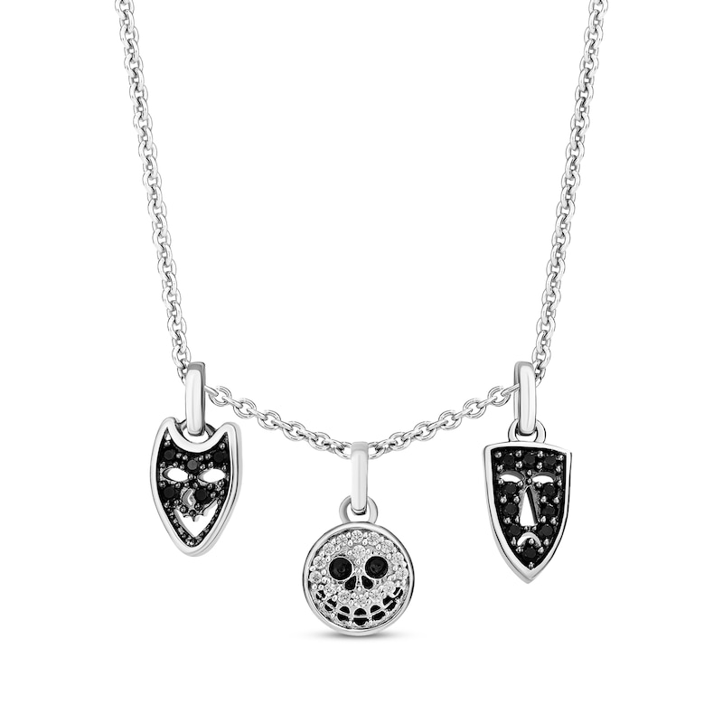 Disney Treasures The Nightmare Before Christmas Trick-or-Treaters Diamond Necklace 1/6 ct tw Sterling Silver 18"