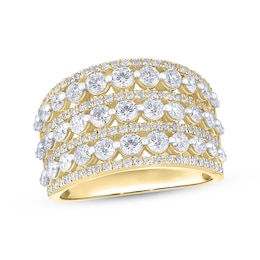 Diamond Multi-Row Ring 2 ct tw 10K Yellow Gold