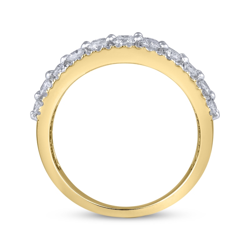 Main Image 3 of Diamond Multi-Row Ring 2 ct tw 10K Yellow Gold