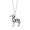 Thumbnail Image 0 of Disney Treasures The Lion King Black & White Diamond Zebra Necklace 1/5 ct tw Sterling Silver 19"