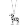 Thumbnail Image 1 of Disney Treasures The Lion King Black & White Diamond Zebra Necklace 1/5 ct tw Sterling Silver 19&quot;