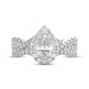 Thumbnail Image 3 of THE LEO Ideal Cut Diamond Pear-Shaped Halo Bridal Set 1-1/8 ct tw 14K White Gold