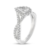 Thumbnail Image 2 of THE LEO Ideal Cut Diamond Pear-Shaped Halo Engagement Ring 1 ct tw 14K White Gold
