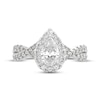 Thumbnail Image 3 of THE LEO Ideal Cut Diamond Pear-Shaped Halo Engagement Ring 1 ct tw 14K White Gold