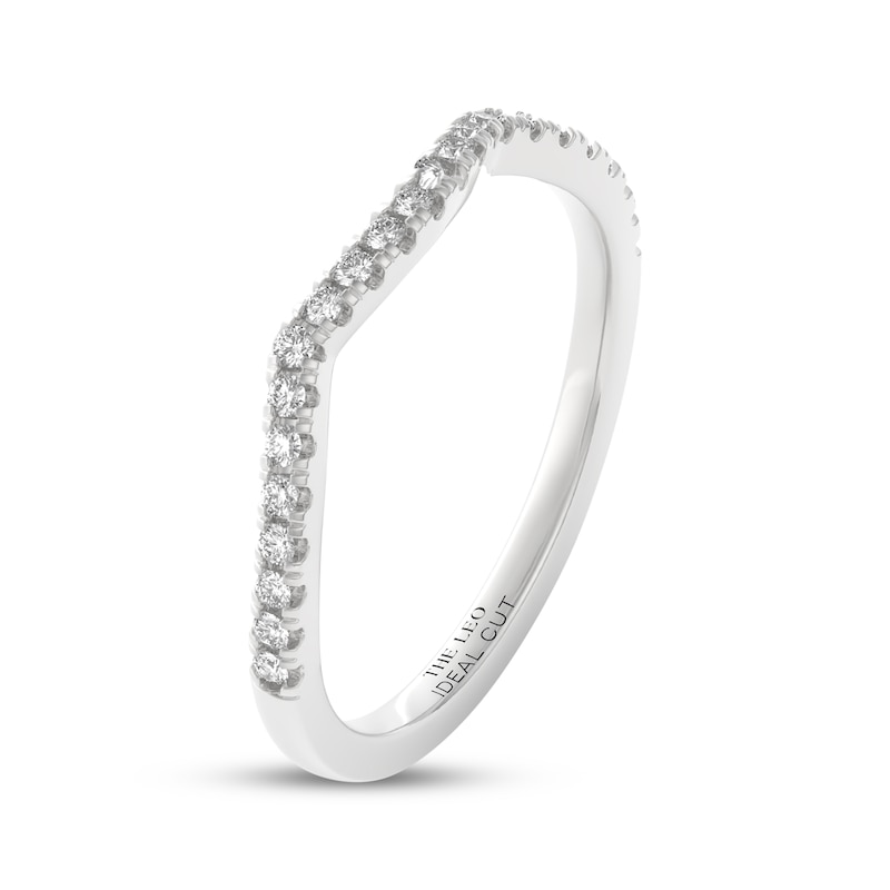 Main Image 8 of THE LEO Ideal Cut Diamond Contour Wedding Band 1/5 ct tw 14K White Gold