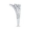 Thumbnail Image 3 of Multi-Diamond Teardrop Chevron Ring 1/4 ct tw 10K White Gold