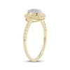 Thumbnail Image 2 of Multi-Diamond Center Oval Bead Frame Ring 1/10 ct tw 10K Yellow Gold