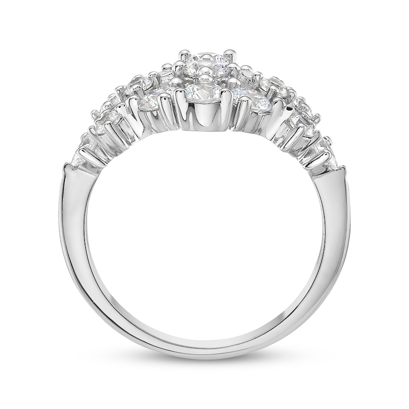 Main Image 2 of Princess & Round-Cut Diamond Scatter Fashion Ring 1-1/2 ct tw 14K White Gold