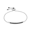 Thumbnail Image 1 of Disney Treasures Mickey Mouse Black Onyx & Diamond Bolo Bracelet 1/20 ct tw Sterling Silver