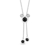 Thumbnail Image 3 of Disney Treasures Mickey Mouse Black Onyx & Diamond Bolo Bracelet 1/20 ct tw Sterling Silver
