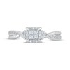 Thumbnail Image 3 of Princess-Cut Diamond Quad Promise Ring 1/4 ct tw 10K White Gold