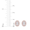Thumbnail Image 4 of Lab-Created Diamonds by KAY Oval-Cut Halo Stud Earrings 3/4 ct tw 10K Rose Gold