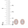 Thumbnail Image 5 of KAY Lab-Grown Diamonds Oval-Cut Halo Stud Earrings 3/4 ct tw 10K Rose Gold